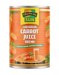 6 Tins Tropical Sun Carrot Juice Drink 540ml