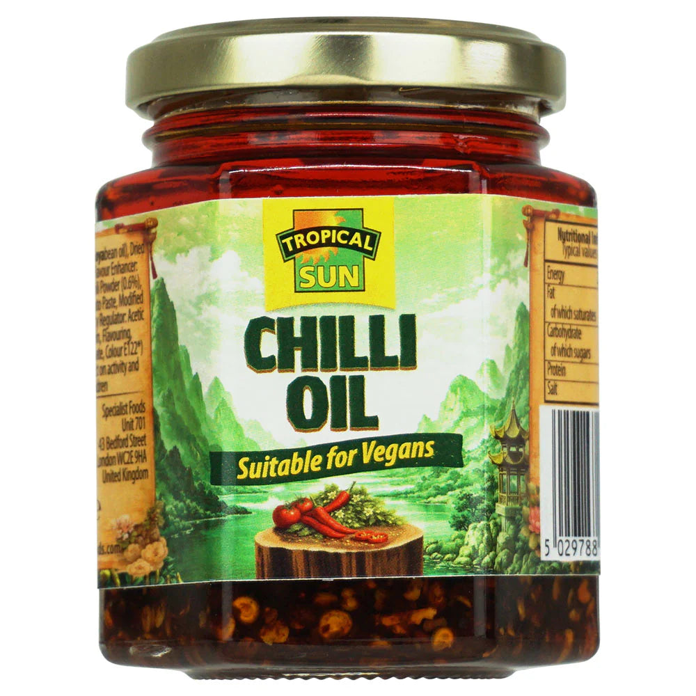6 Jars Tropical Sun Chilli Oil Vegan 180ml