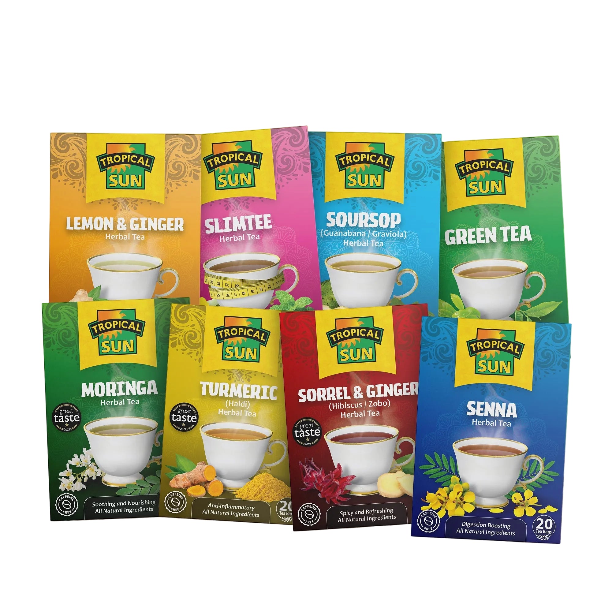 13-Item Set Tropical Sun Herbal Tea Variety Bundle