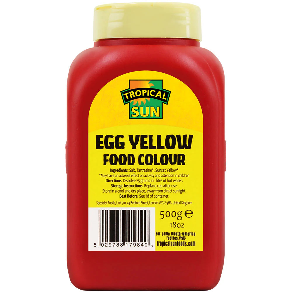 6 Pack Tropical Sun Food Colouring Powder Egg Yellow 500g