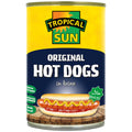 12 Tins Tropical Sun Hot Dogs in Brine 400g