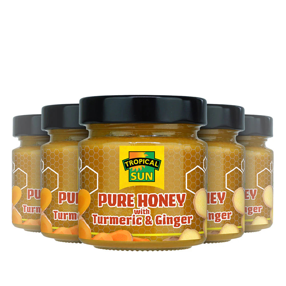 6 Jars Pure Honey with Turmeric & Ginger 250g