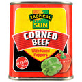 12 Tins Tropical Sun Corned Beef with Peppers Halal 340g