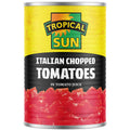 12 Tins Tropical Sun Chopped Tomatoes 400g