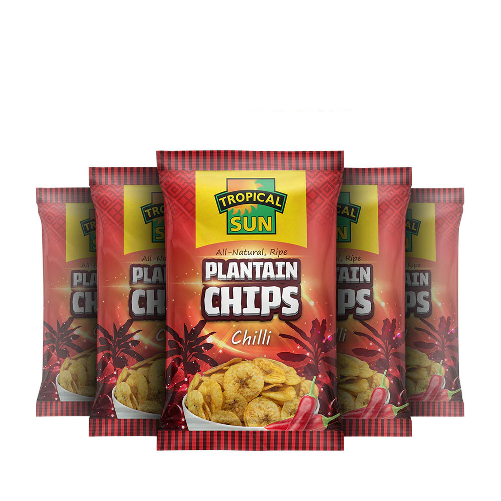 12 Pack Tropical Sun Ripe Plantain Chips Chilli 70g