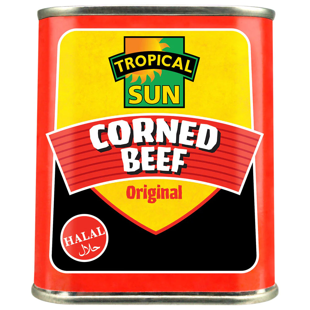 12 Tins Tropical Sun Corned Beef Original Halal 340g