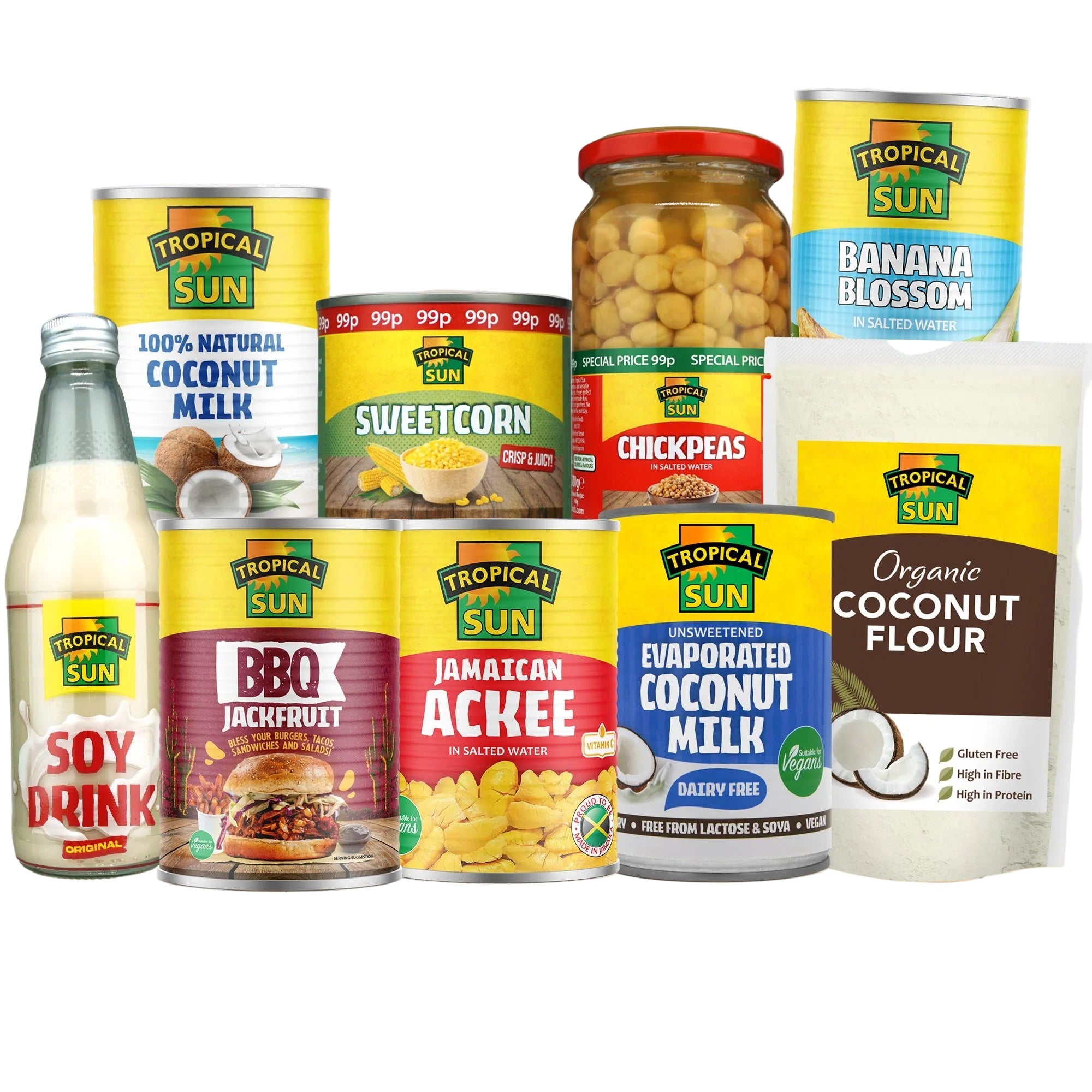 16-Item Set Tropical Sun Coconut & Jackfruit Pantry Bundle