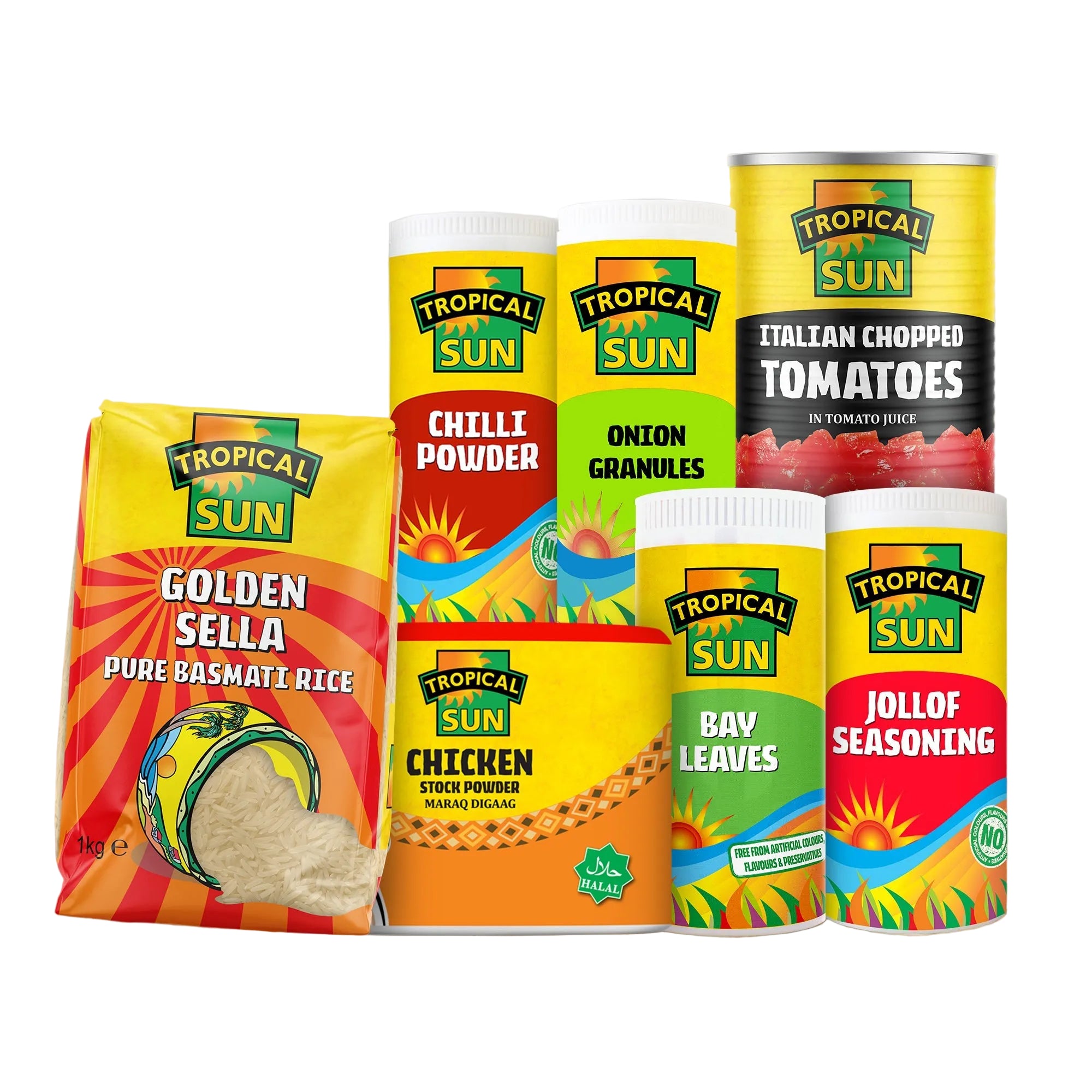 11 Item Set Tropical Sun Jollof Rice & Spice Bundle
