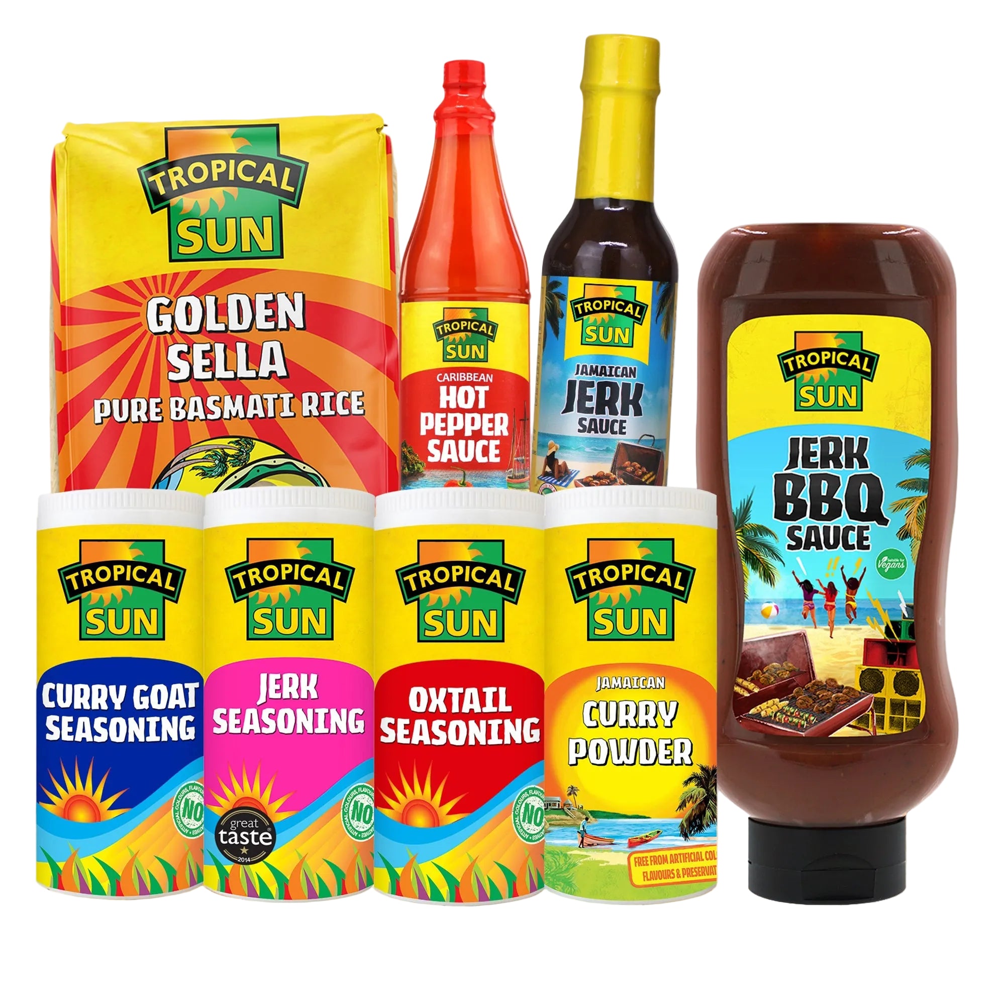 12-Item Set Tropical Sun Rice & Peas Cooking Bundle