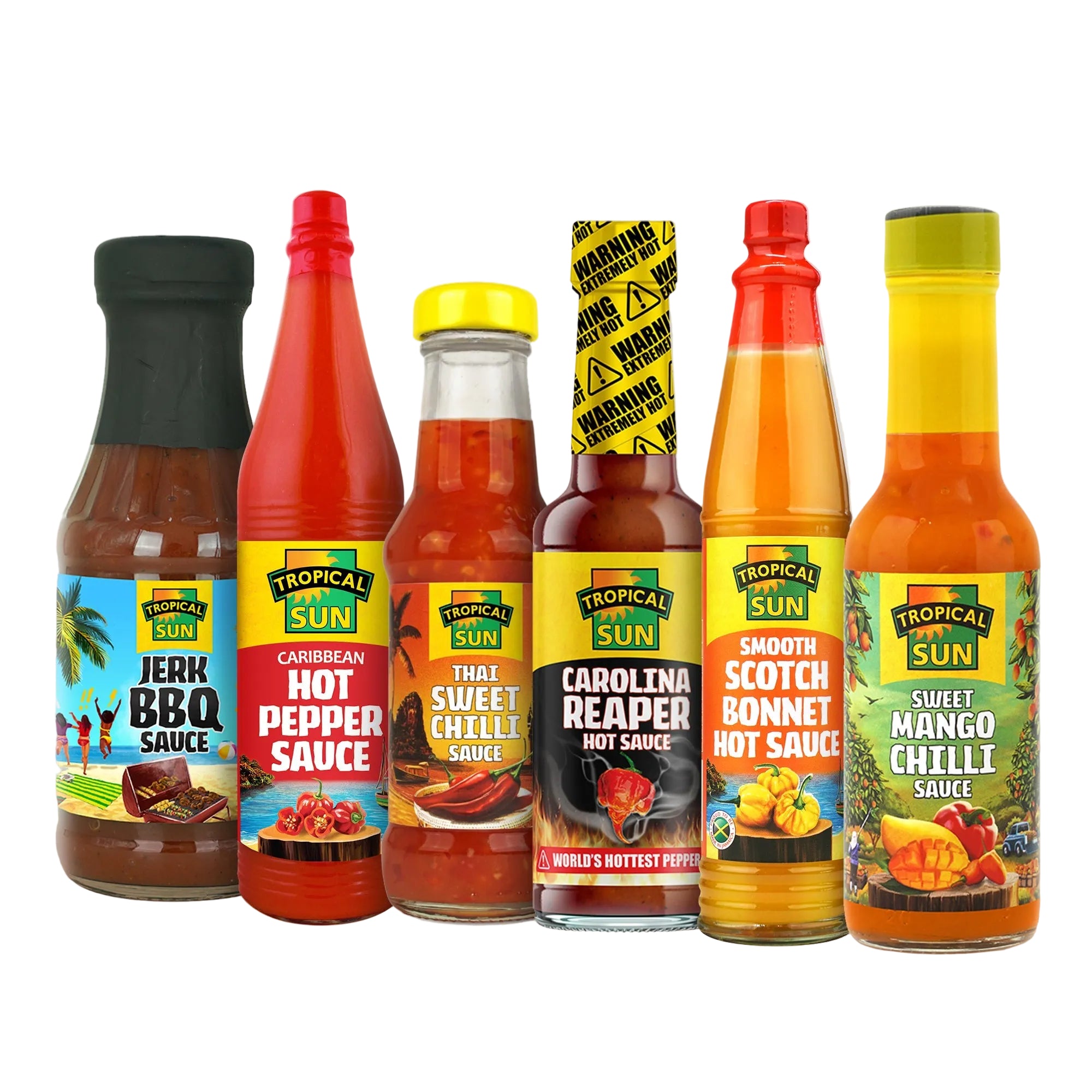 9 Item Set Tropical Sun Chilli BBQ & Hot Pepper Sauce Bundle