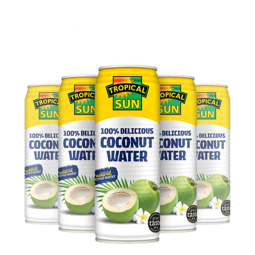 12 Cans Tropical Sun 100% Coconut Water