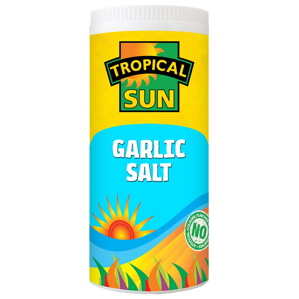 12 Tubs Tropical Sun Garlic Salt 100g