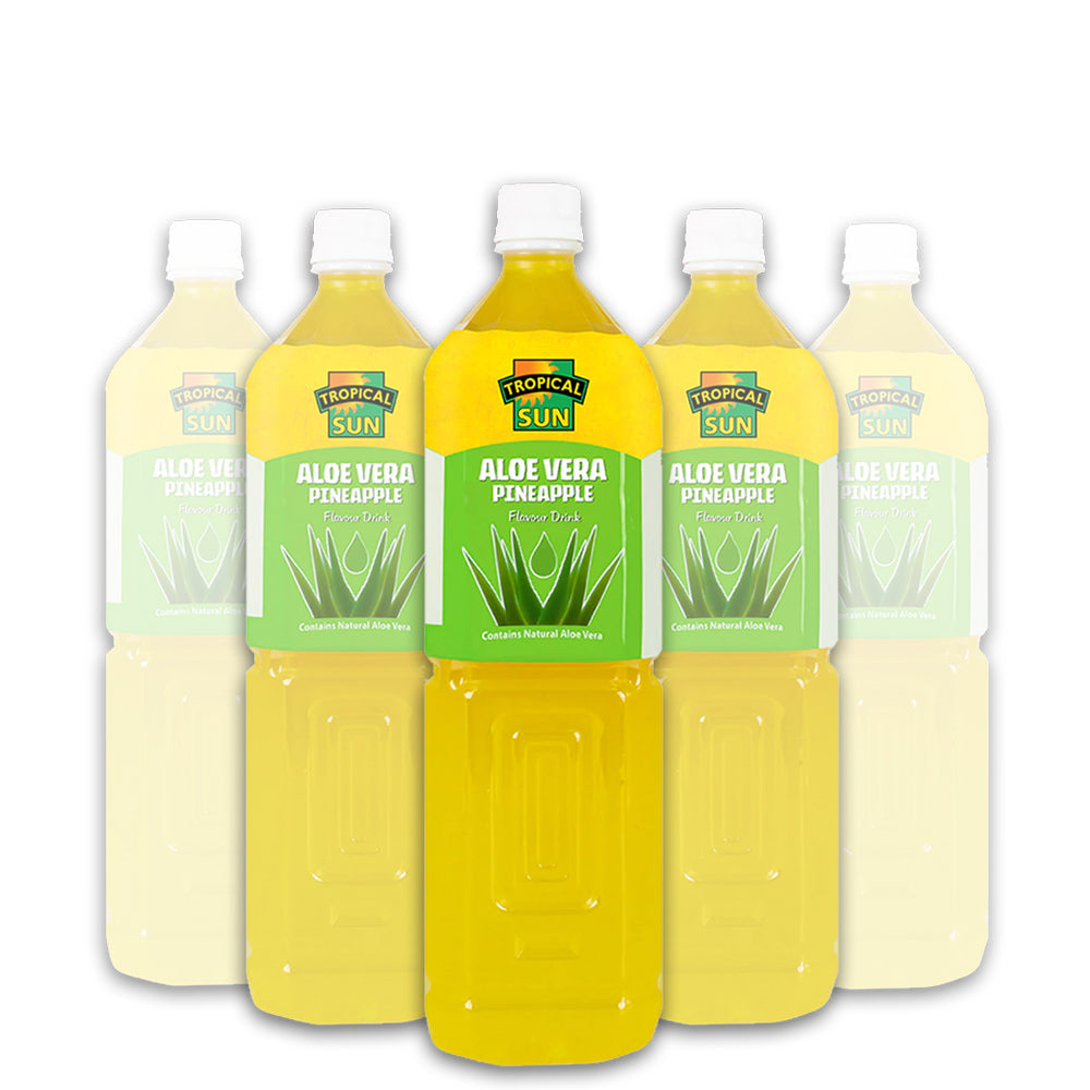 6 Bottles Tropical Sun Aloe Vera Pineapple Drink 1.5L