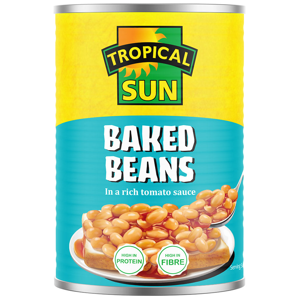 12 Tins Tropical Sun Baked Beans 400g