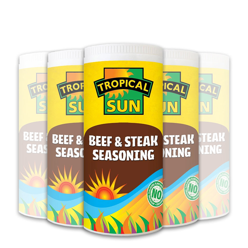 12 Tubs Tropical Sun Beef & Steak Seasoning 80g