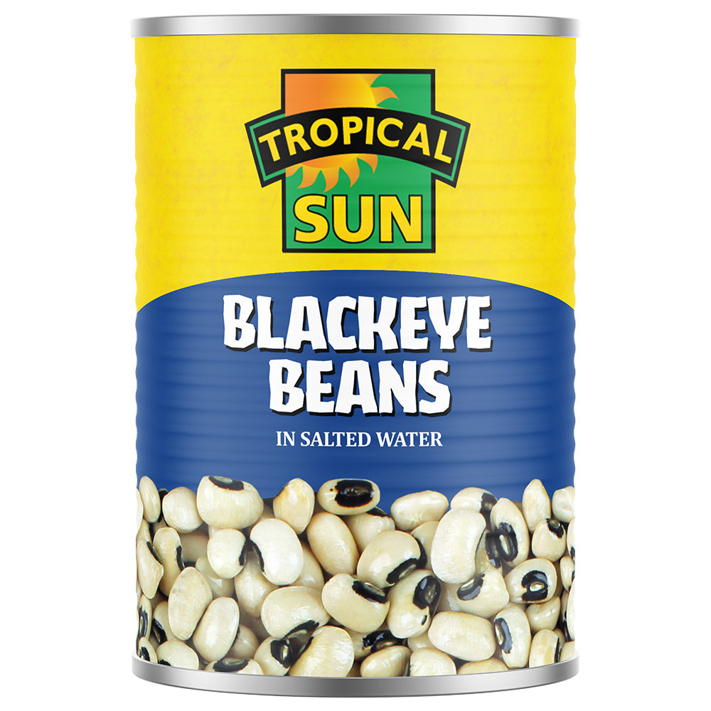 12 Tins Tropical Sun Black Eye Beans 400g