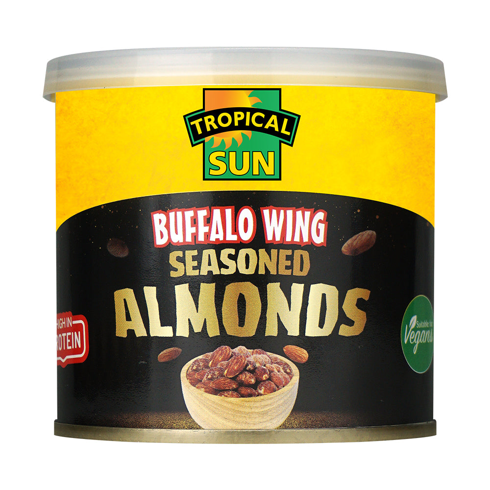 6 Tubs Tropical Sun Buffalo Wing Seasoned Almonds 140g