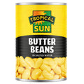 12 Tins Tropical Sun Butter Beans Tinned 400G