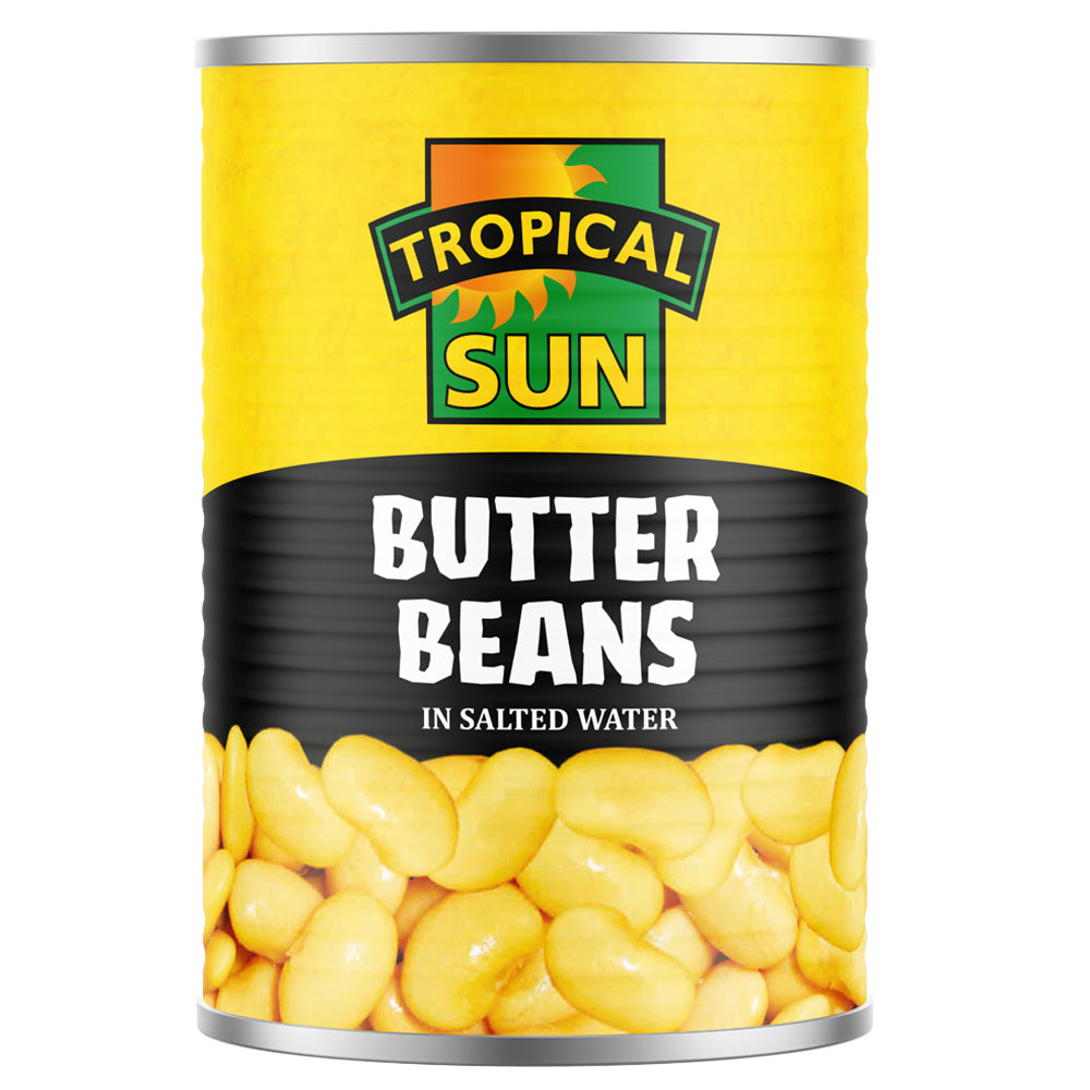 12 Tins Tropical Sun Butter Beans Tinned 400G