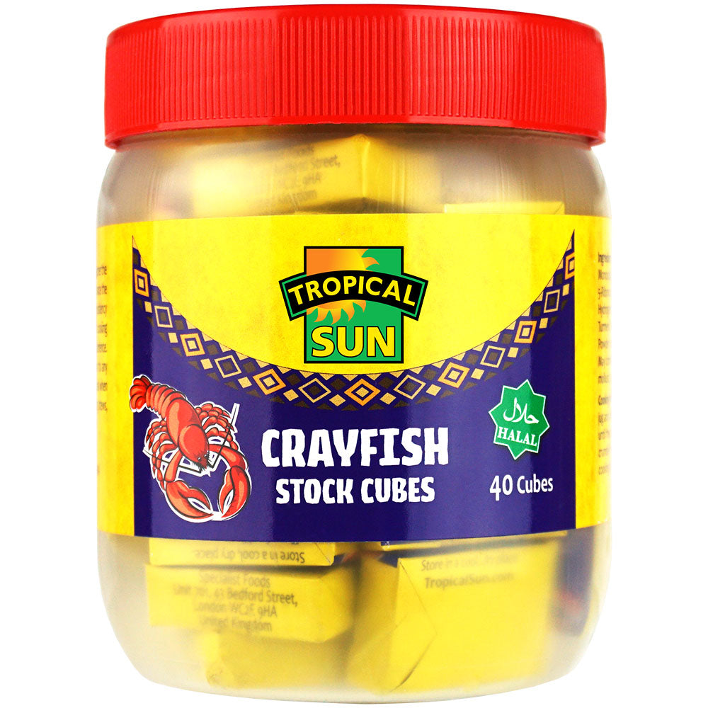 6 Tubs Tropical Sun Crayfish Stock Cubes 10g x 40 Cubes