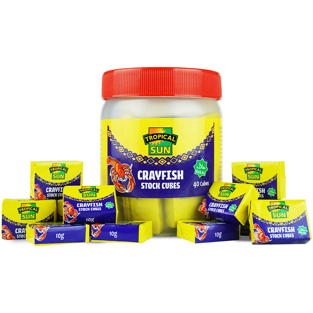 6 Tubs Tropical Sun Crayfish Stock Cubes 10g x 40 Cubes