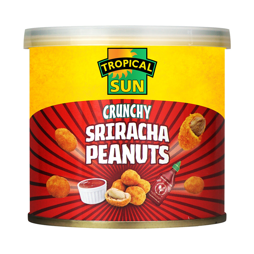6 Tubs Tropical Sun Crunchy Sriracha Peanuts 140g