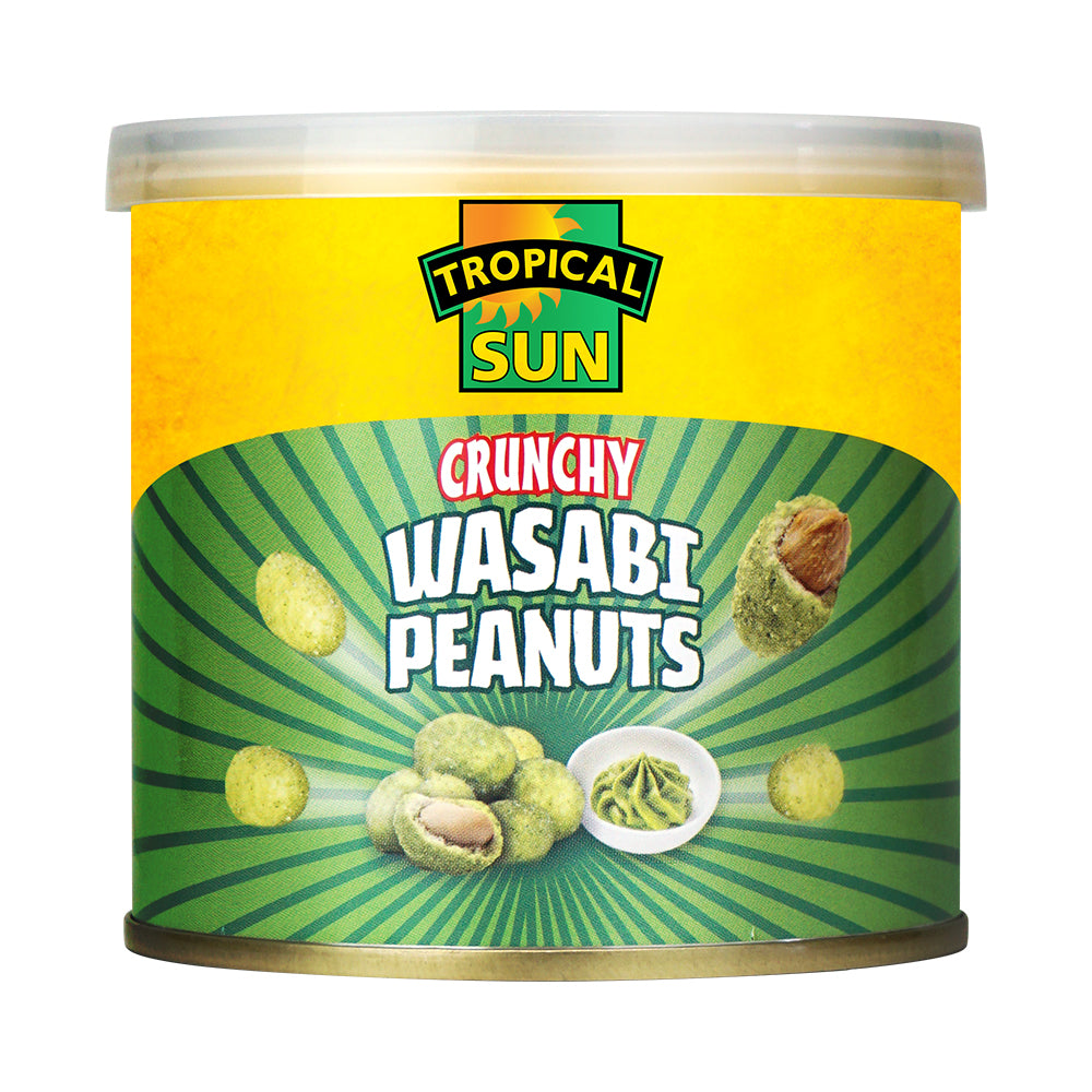 6 Tubs Tropical Sun Crunchy Wasabi Peanuts 140g