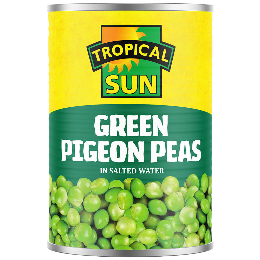 12 Tins Tropical Sun Green Pigeon Peas 400g