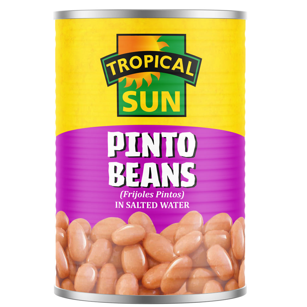 12 Tins Tropical Sun Pinto Beans 400g