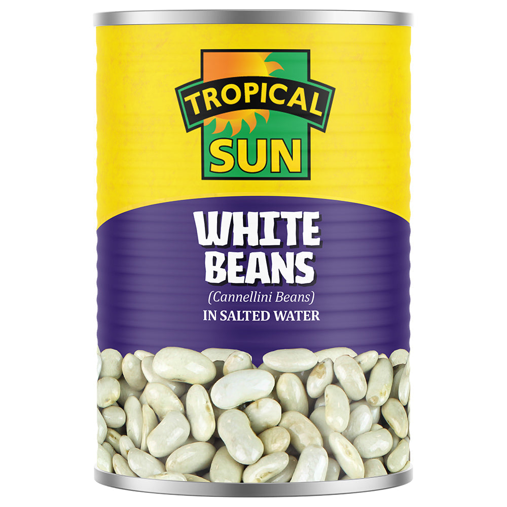 12 Tins Tropical Sun White Beans 400g