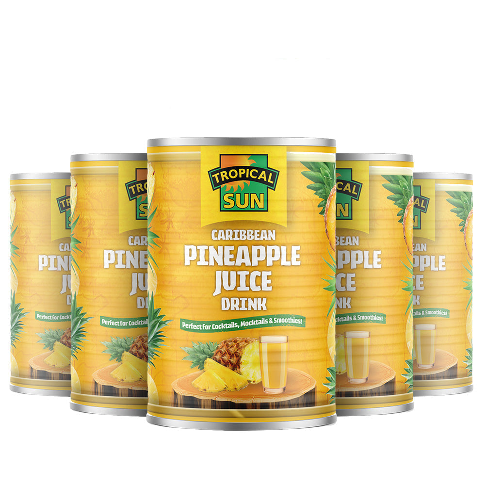 6 Tins Tropical Sun Caribbean Pineapple Juice Drink 560ml