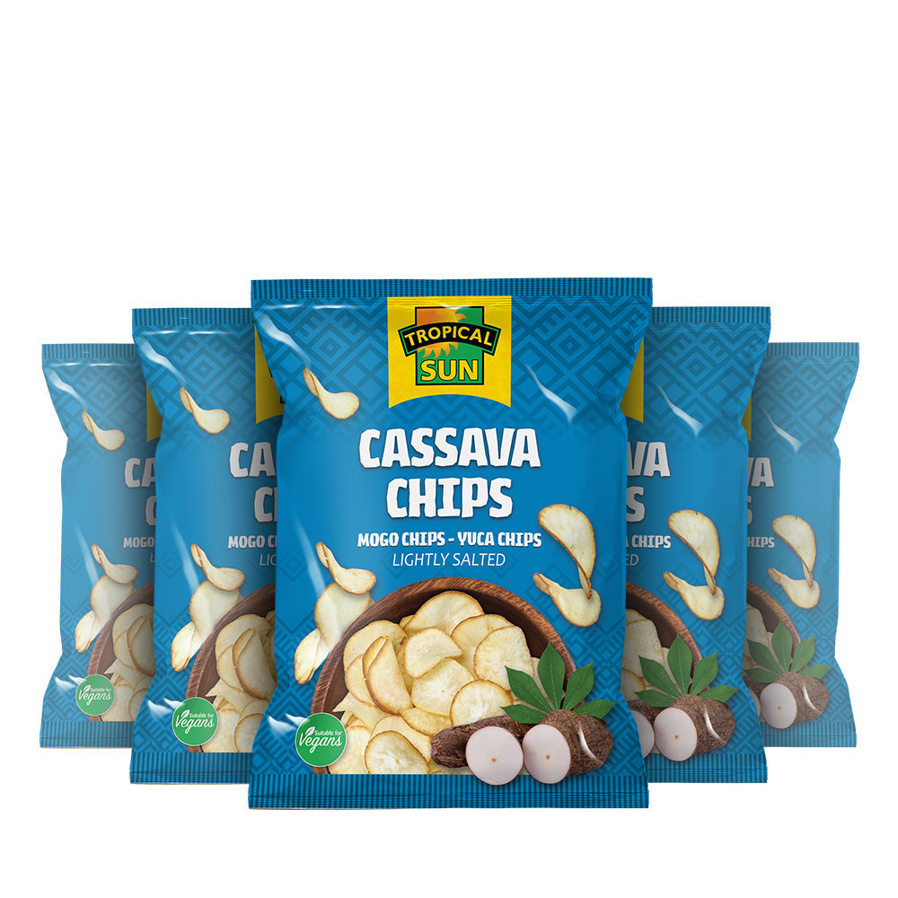 12 Tropical Sun Cassava Chips Lightly Salted 80g