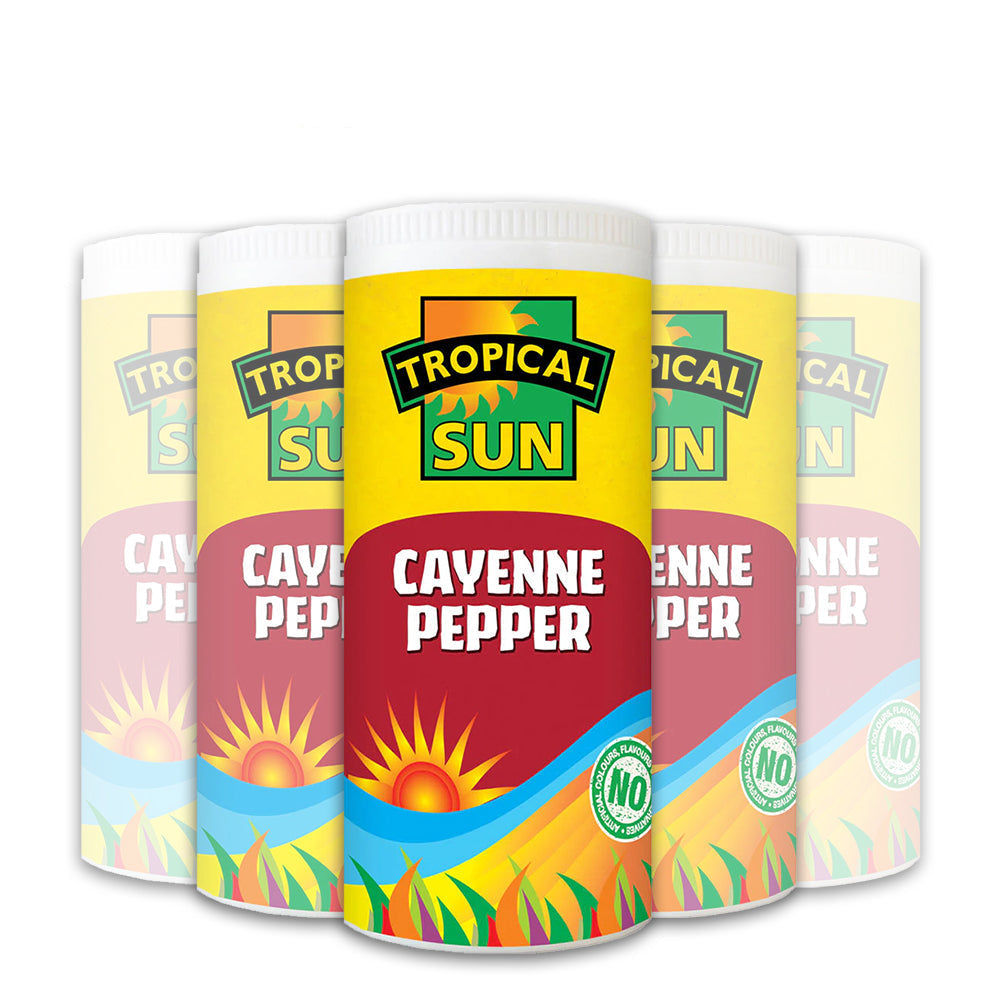 12 Tubs Tropical Sun Cayenne Pepper 100g