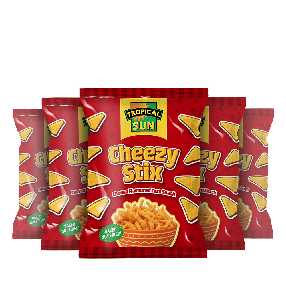 12 Pack Tropical Sun Cheezy Stix 45g