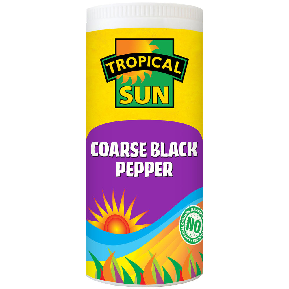 12 Tubs Tropical Sun Black Pepper Coarse 100g