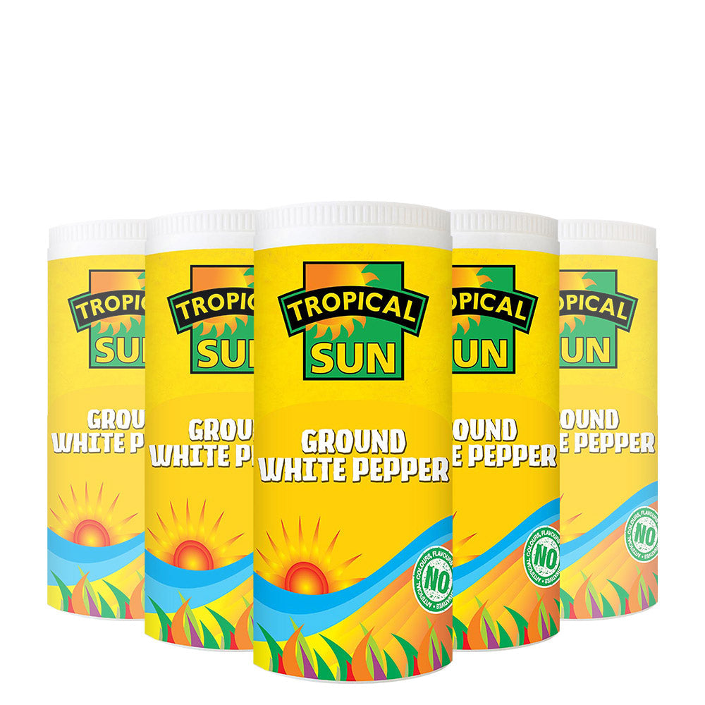 12 Tubs Tropical Sun Ground White Pepper 100g