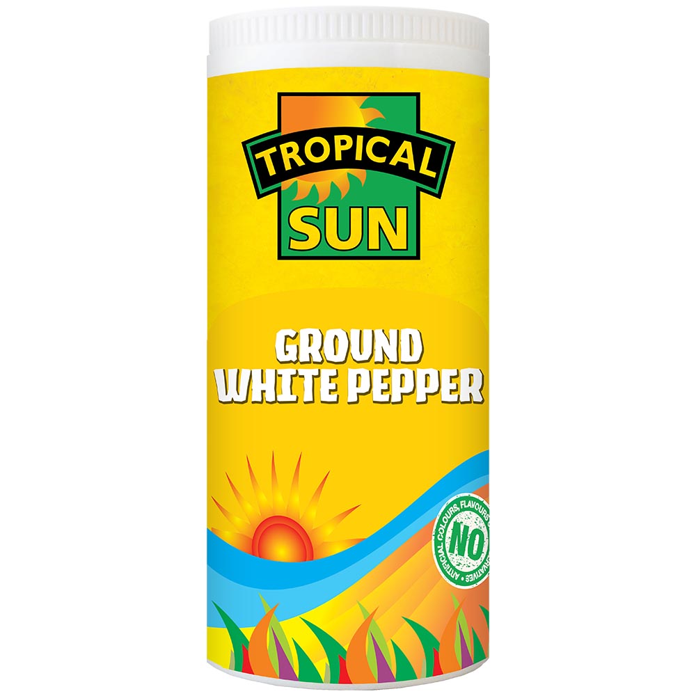 12 Tubs Tropical Sun Ground White Pepper 100g