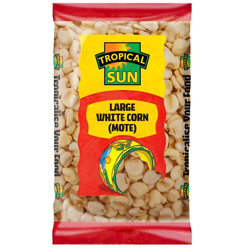 10 Tropical Sun Large White Corn Mote 500g