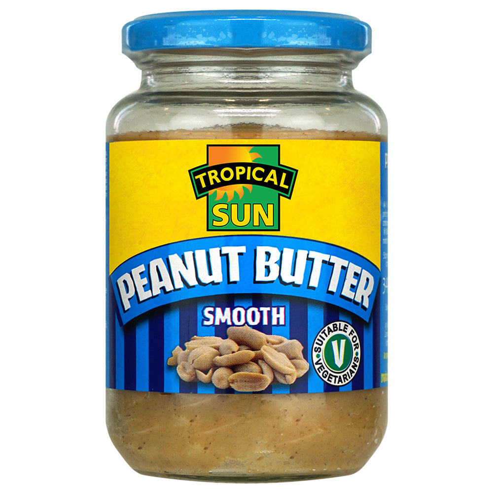 6 Jars Tropical Sun Peanut Butter Smooth 340g