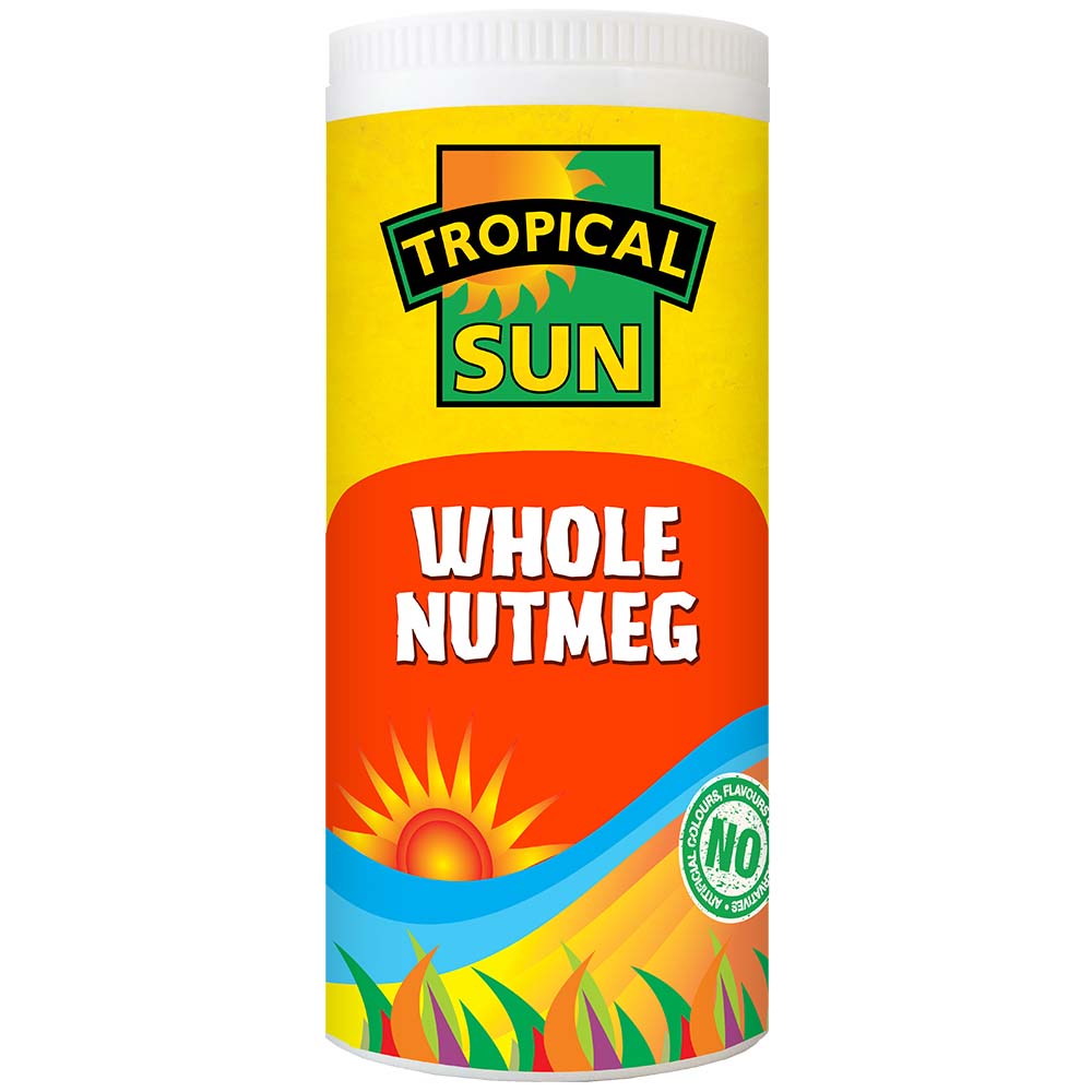 6 Tubs Tropical Sun Whole Nutmeg 100g